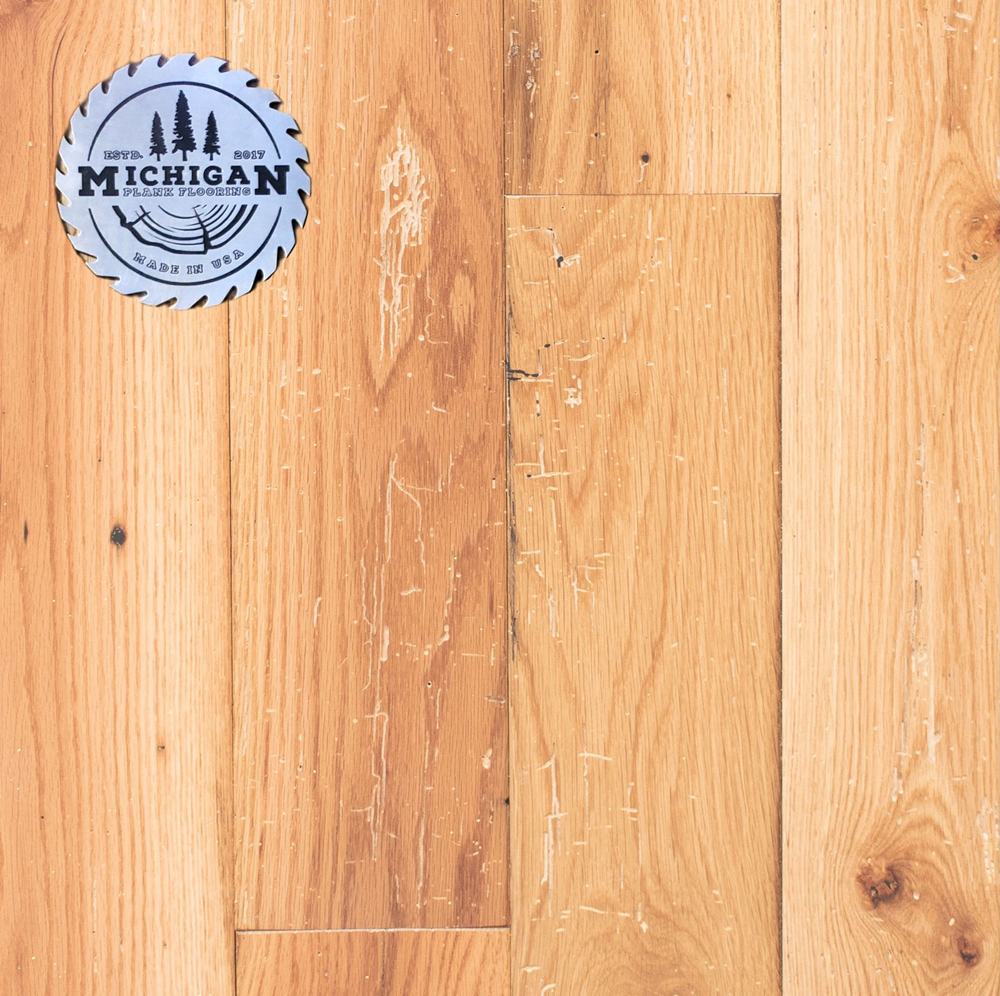 Reclaimed Oak hardwood flooring sample