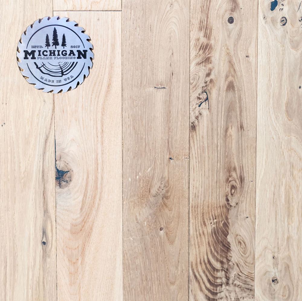 White Oak Nature Character wide plank hardwood flooring